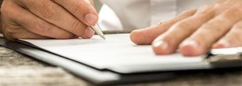 person signing documents